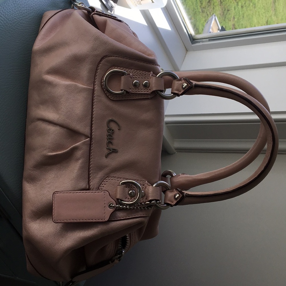Cute Coach pearl pink satchel